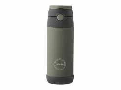AYA&IDA 350 ml Kinder Thermosflasche mit Strohhalm - Green