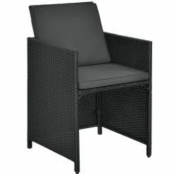 Baracoa L Polyrattan schwarzes Diningset
