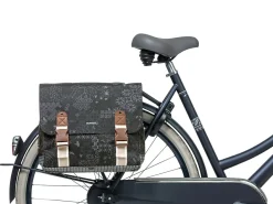 Basil Bohème doppelte Fahrradtasche - Charcoal