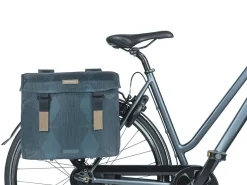 Basil Elegance doppelte Fahrradtasche - Estate Blue
