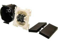 BBA 230 volt Doppel-Wippschalte - black