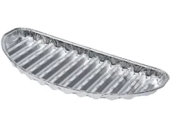 BBQ 32 x 19 x 1,8 cm halbrunde Aluminium Grillschale - 4 Stück