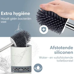 2BEHOME WC-Bürste mit Halter - White