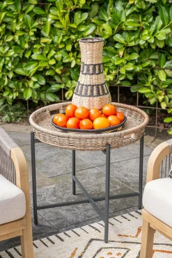 Benidorm Beistelltisch - Diameter 60xH50 cm natural rotan