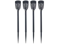 Benson 4-teilige Solarfackel Gartenlampen