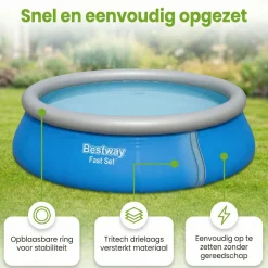 Bestway fast set 457x122cm pool – 4-teilig