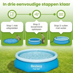 Bestway fast set 305x76cm pool – 3-teilig