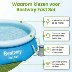 Bestway fast set 305x76cm pool – 3-teilig