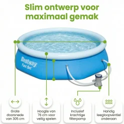 Bestway fast set 305x76cm pool – 3-teilig