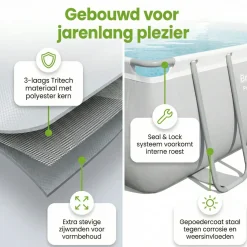 Bestway power steel 488x244x122cm pool – 5-teilig
