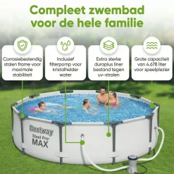 Bestway steel pro max 305x76cm pool – 3-teilig