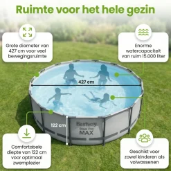 Bestway steel pro max 427x122cm pool stein – 5-teilig