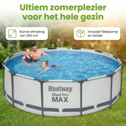 Bestway steel pro max 366x100cm pool – 4-teilig