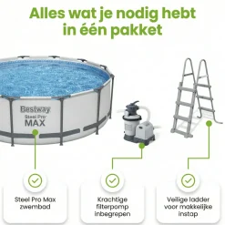 Bestway steel pro max 366x100cm pool – 4-teilig