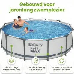 Bestway steel pro max 366x100cm pool – 4-teilig