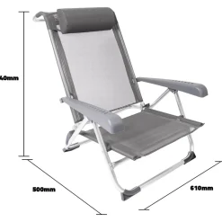 Bo-Camp Saint-Tropez Grey Strandstuhl
