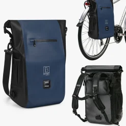 Brisby 3 in 1 wasserdichte rolltop Blue Fahrradtasche - Set von 2