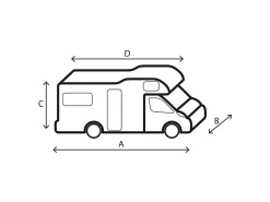 Brunner Design 12M Wohnmobilabdeckung - 750 - 800 cm