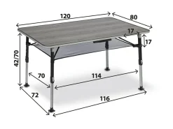 Brunner ELù NG Campingtisch - 120 x 80 cm