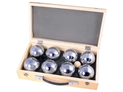 Buffalo Metall Jeu de Boules Satz in Holzkiste