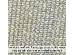 Buitenkado. 7 x 7 HDPE Sonnensegel - cream white