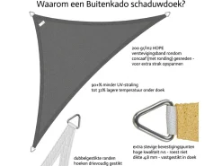 Buitenkado 4x6 HDPE Sonnensegel - antracite