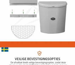 Campout Abfalleimer mit Deckel - 10 Liter