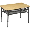 Campout Bambus Tisch mit Aufbewahrungsnetz - 100 x 65 cm