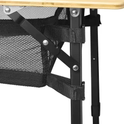 Campout Bambus Tisch mit Aufbewahrungsnetz - 100 x 65 cm