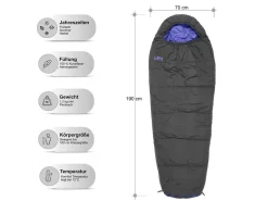 CAMPZ Trekker Verstellbarer Mumienschlafsack