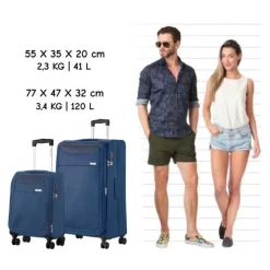 CarryOn Air 2-teilig Weicher Koffersatz - Blue