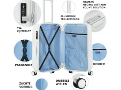 CarryOn Skyhopper 3-teiliges TSA Kofferset - White