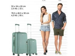 CarryOn Skyhopper 2-teiliges TSA Kofferset - Olive