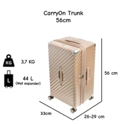 CarryOn Trunk 41 Liter Händgepack Koffer - Beige