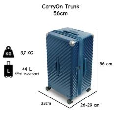 CarryOn Trunk 41 liter Händgepack Koffer- Blue