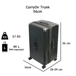 CarryOn Trunk 41 liter Händgepack Koffer - Schwarz
