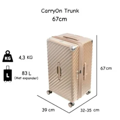 CarryOn Trunk 83 liter Koffer - Beige