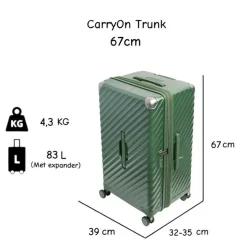 CarryOn Trunk 83 liter Koffer - Green