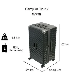 CarryOn Trunk 83 liter Koffer - Black