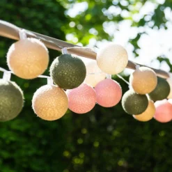 CCotton Ball Lights Outdoor Starter Kit lichterkette - Jardin