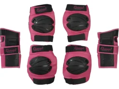 Champz Rosa/Schwarz Kinder Skate Schutzset