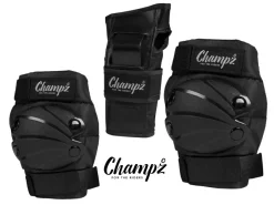 Champz Schwarz/Weiß Kinder Skate Schutzset