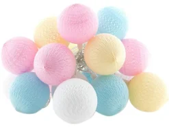 Cotton Ball Lights Outdoor Starter Kit lichterkette - Pastell