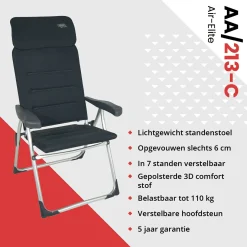 Crespo AA-213 Air-Elite Compact Grey Klappstuhl