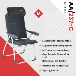 Crespo AA-215 Air-Elite Compact Grey Klappstuhl