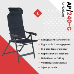 Crespo AP-240 Air-Deluxe Compact Blue Klappstuhl