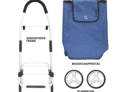 Cruiser 45 liter faltbarer Einkaufswagen - Blue