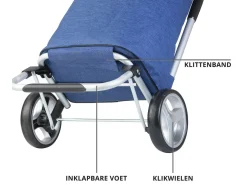 Cruiser 45 liter faltbarer Einkaufswagen - Blue
