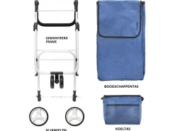 Cruiser 3-Räder 58 Liter einkaufstrolley mit kuhltasche - Blue