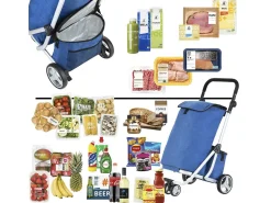 Cruiser 3-Räder 58 Liter einkaufstrolley mit kuhltasche - Blue